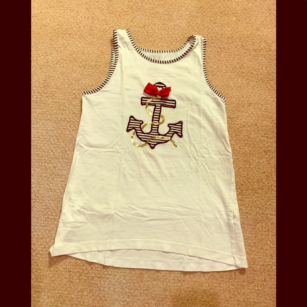 Three Hearts Nautical Tank Girls M